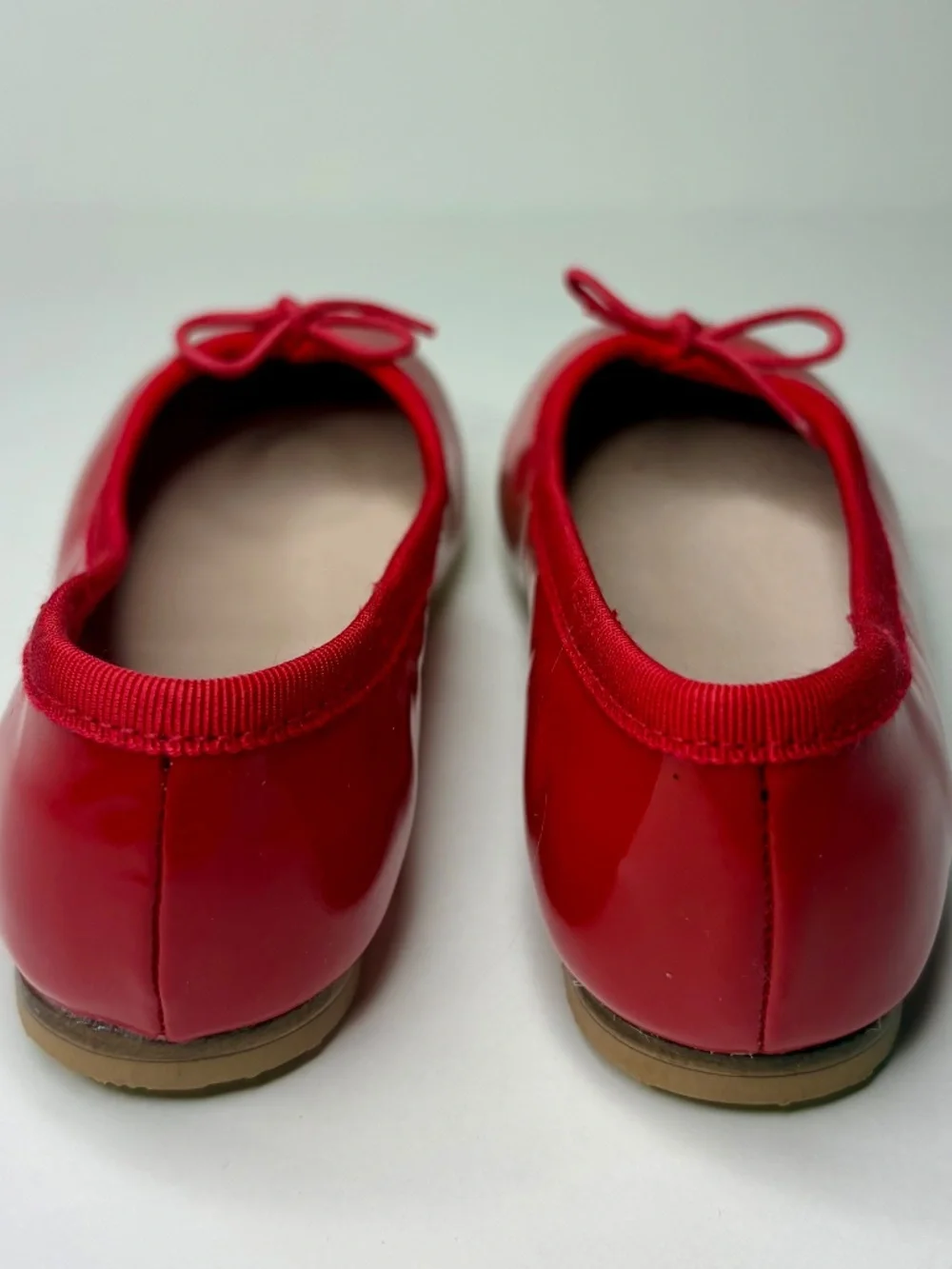 Bloch Red Patent Leather Ballet Flats Bow Women’s Size 9 NEW No Box